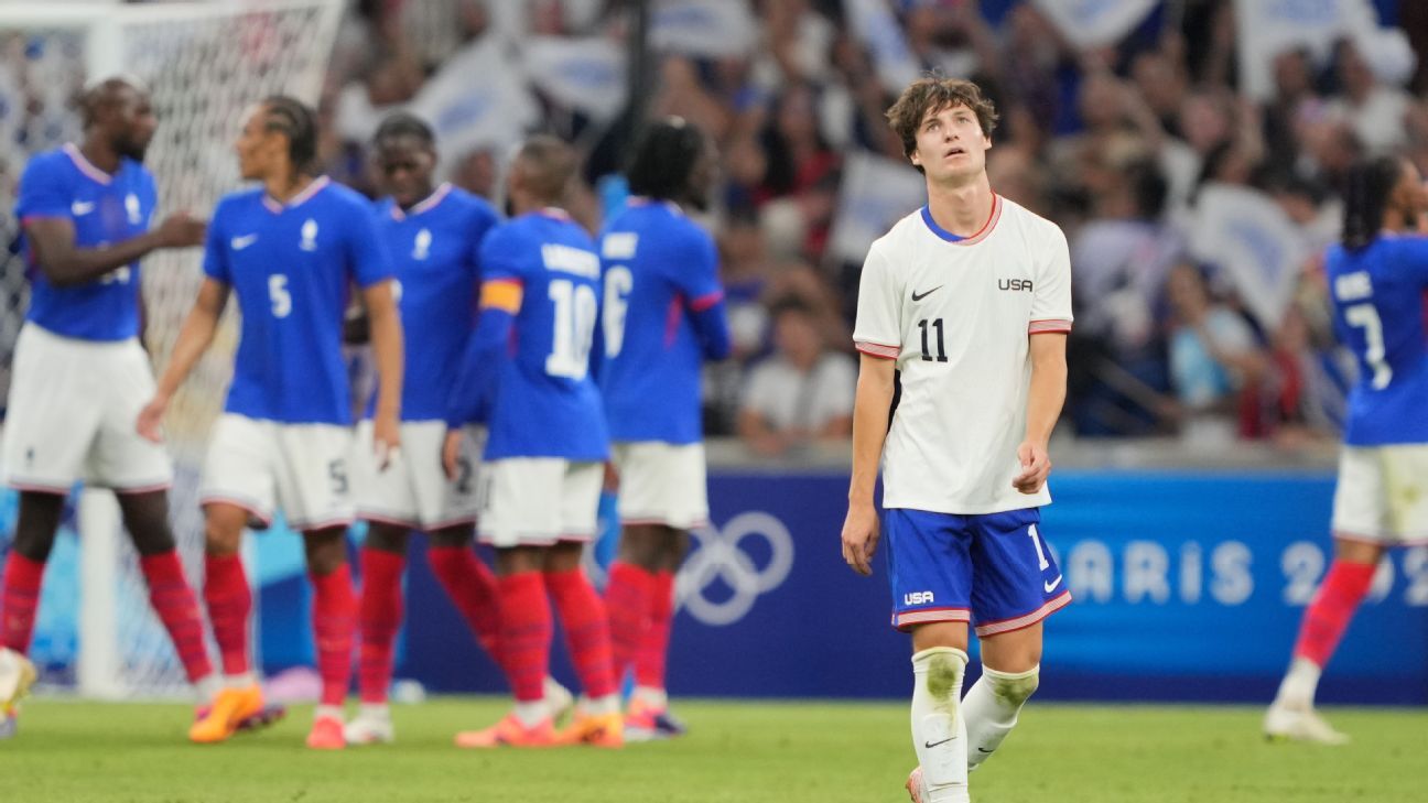 Hoa Kỳ phải nhận bài học cay đắng từ Pháp trong trận mở màn bóng đá nam Olympic